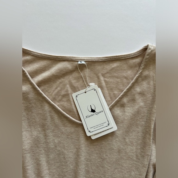 Alaster Queen Cotton Long Sleeve Mini Dress Oatmeal/Beige size Large - Picture 2 of 6